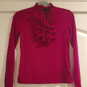 Lauren Ralph Lauren Pink Frill Womans Top